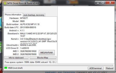 MTK Droid Root & Tools v2.4.8. Handy Informationen. 15.11.2013.JPG