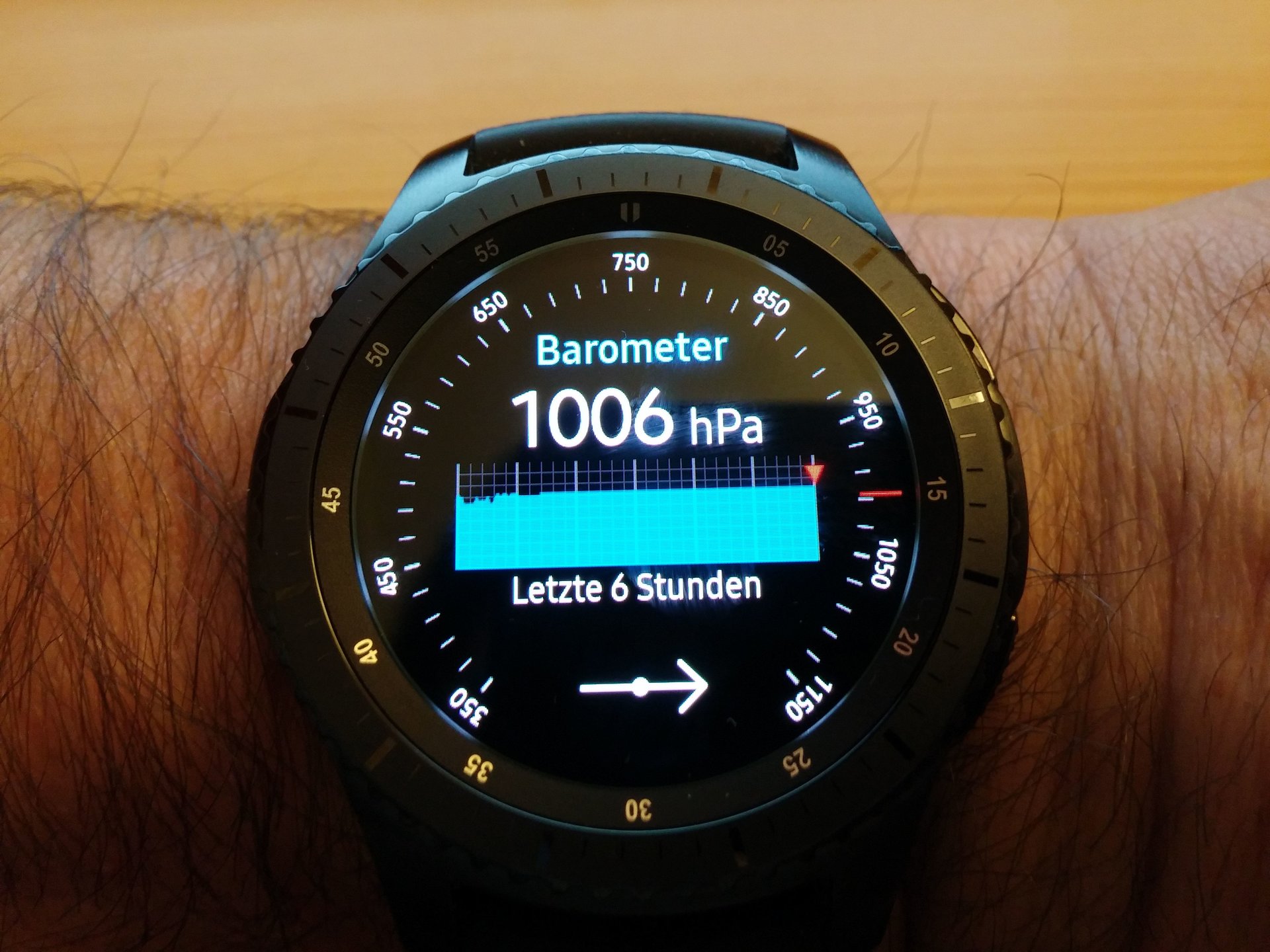 Samsung gear s3 barometer top