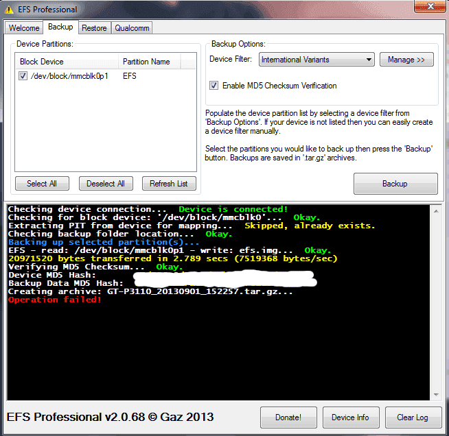 efs professional 2.0.68