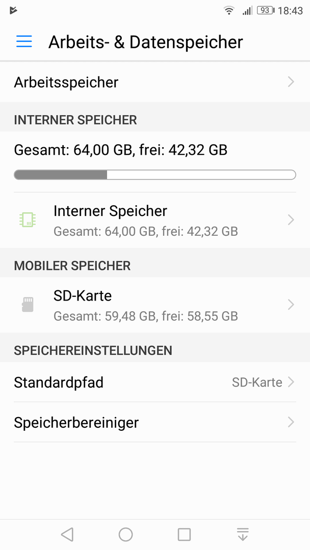 Speicherpfad wechseln von Internen Speicher auf die SD ...