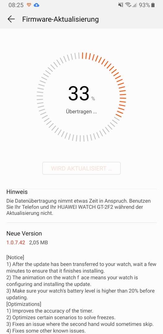 Huawei watch gt update 1.0 best sale 7.42