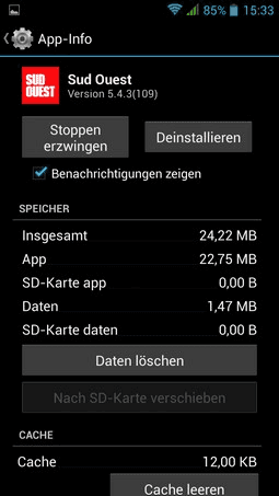 Cache leeren android