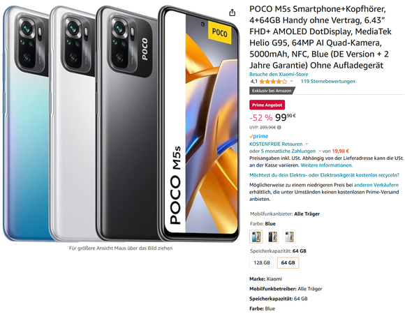 2023-10-11 20_47_32-POCO M5s Smartphone+Kopfhörer, 4+64GB Handy ohne Vertrag, 6.43” FHD+ AMOLE...png