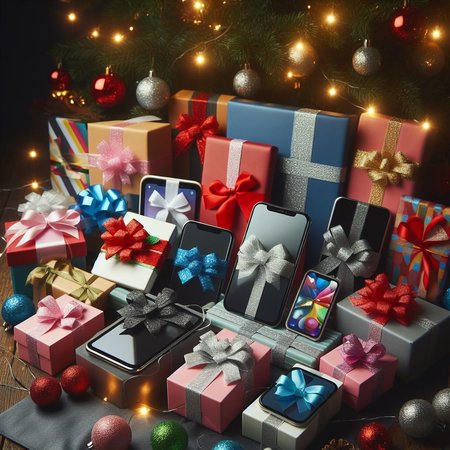 SmartPhones unterm Weihnachtsbaum_ImageCreator.jpeg