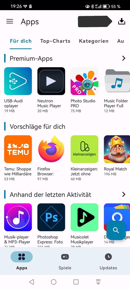 Auf Pfeil klicken zeigt installierte Split APKs.jpg