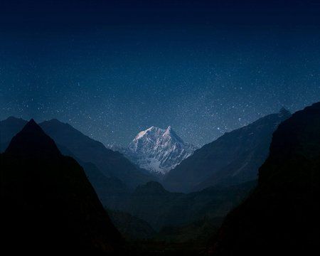 Android Mountain Night Wallpaper Go Launcher.jpg