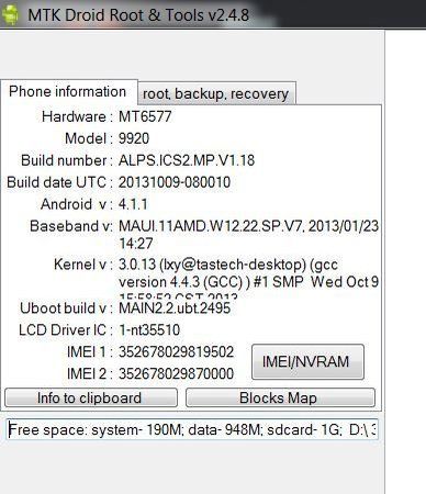 MTK Droid Root & Tools v2.4.8. Handy Informationen. 14.11.2013.JPG