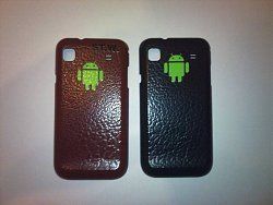 Samsung Galaxy S i9000 Leder Optik mit Android Logo.jpg