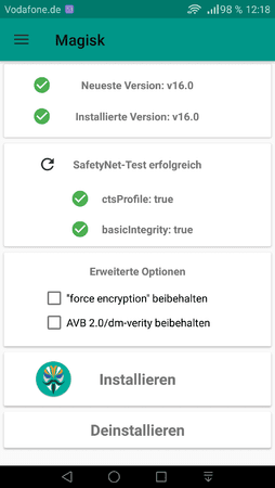 8. Magisk 16 sucessful installed.png