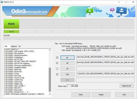 Odin mehrteilige Firmware Succeed.jpg
