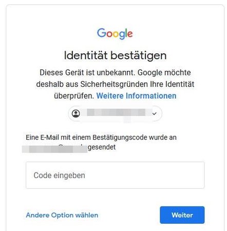 3. Google Konto - Code eingeben.jpg 3. Google Konto - Code eingeben.jpg