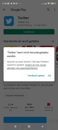 Twitter can not install Redmi 9 pro.jpg
