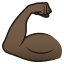 Bizeps: dunkler Hautton    :muscle_tone5: 💪🏿