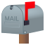 Geschlossener Briefkasten mit gehobener Flagge :mailbox: đ«